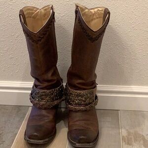 Corral Zip Boots in brown